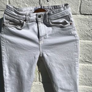 Zara straight white jeans